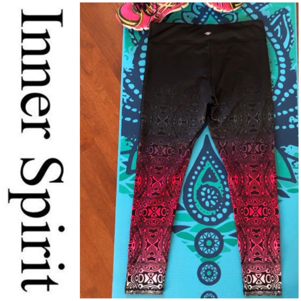 NEW, No Tags. WOMAN’s INNER SPIRIT SPANDEX ATHLETIC LEGGINGS, Ankle Length